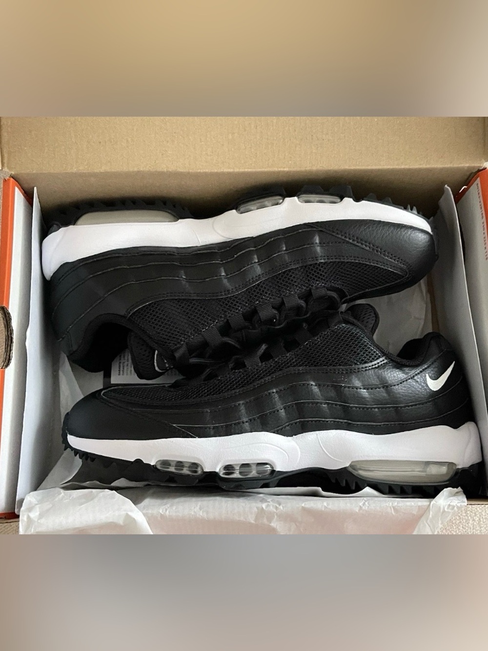 Nike Air Max 95 G Golf/Casual Shoes Black White Anthracite HV4696-002 Men’s - Picture 8 of 13